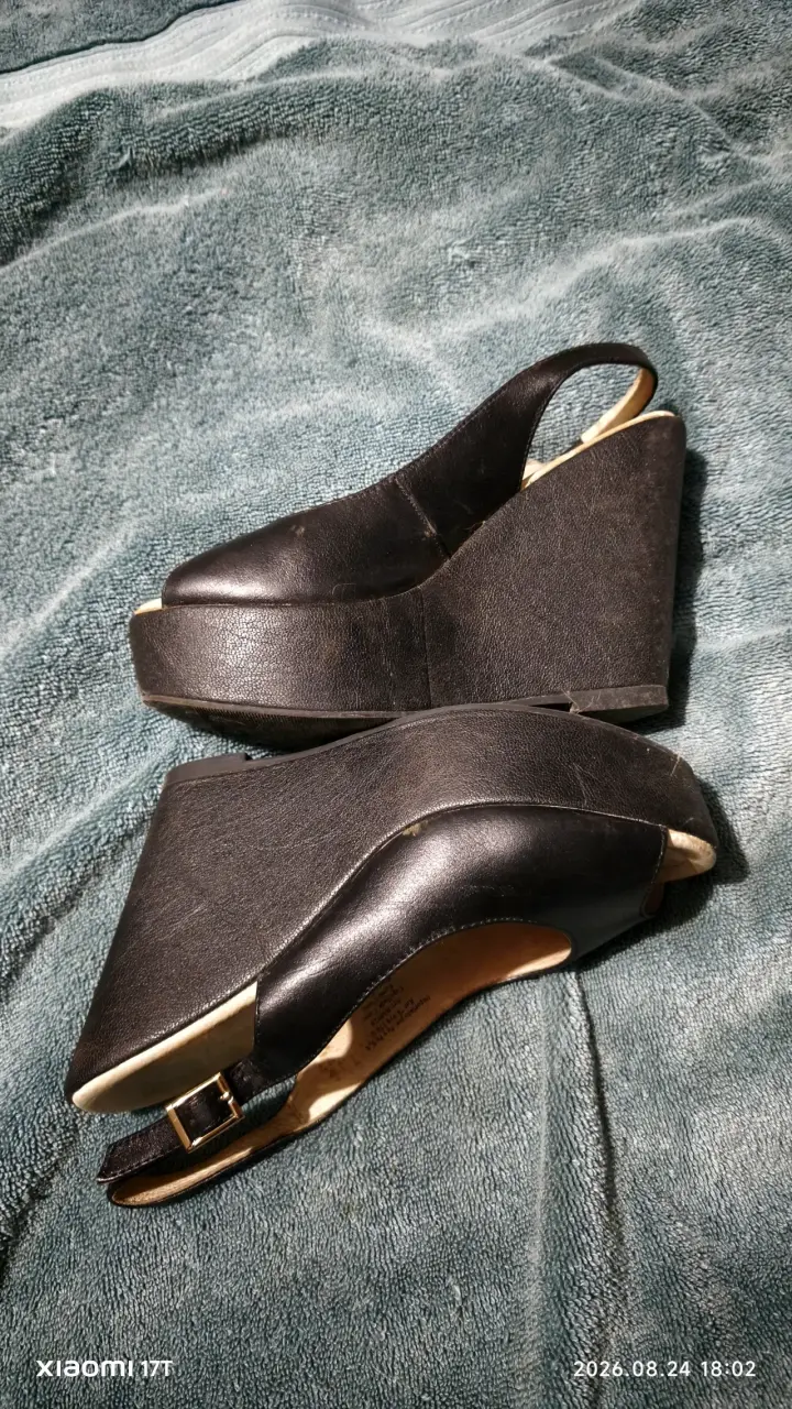 Sandalias de Cuña Negras Talla 38 - 3