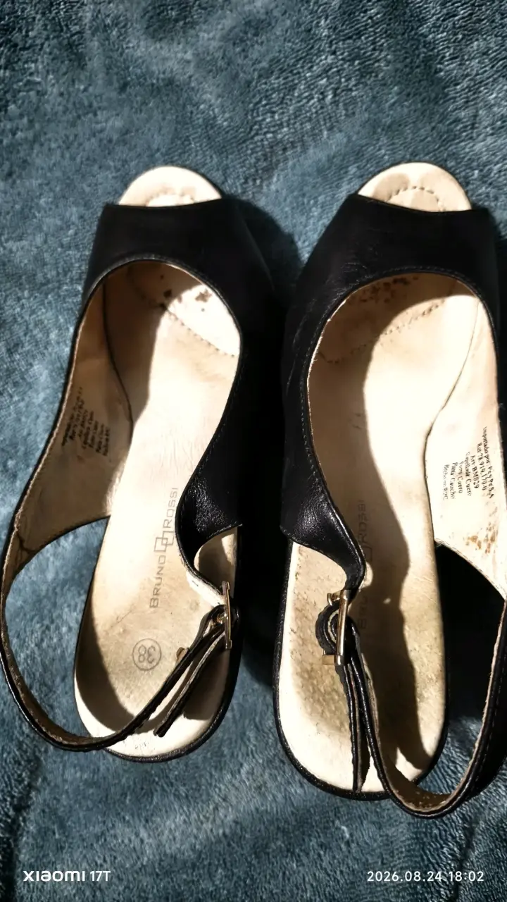 Sandalias de Cuña Negras Talla 38 - 4