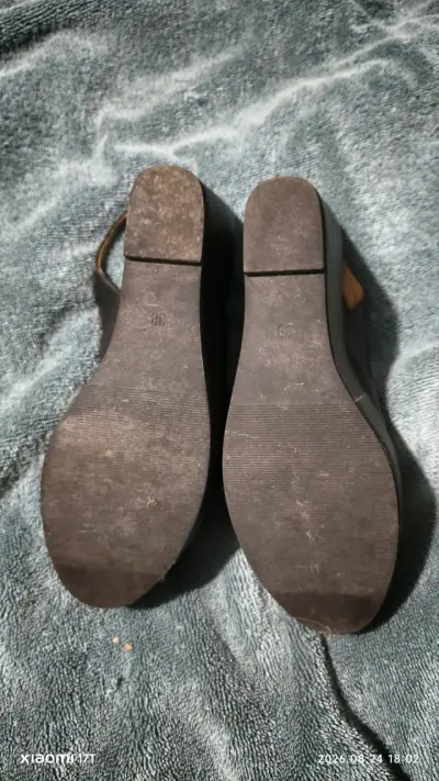 Sandalias de Cuña Negras Talla 38 - miniatura 5