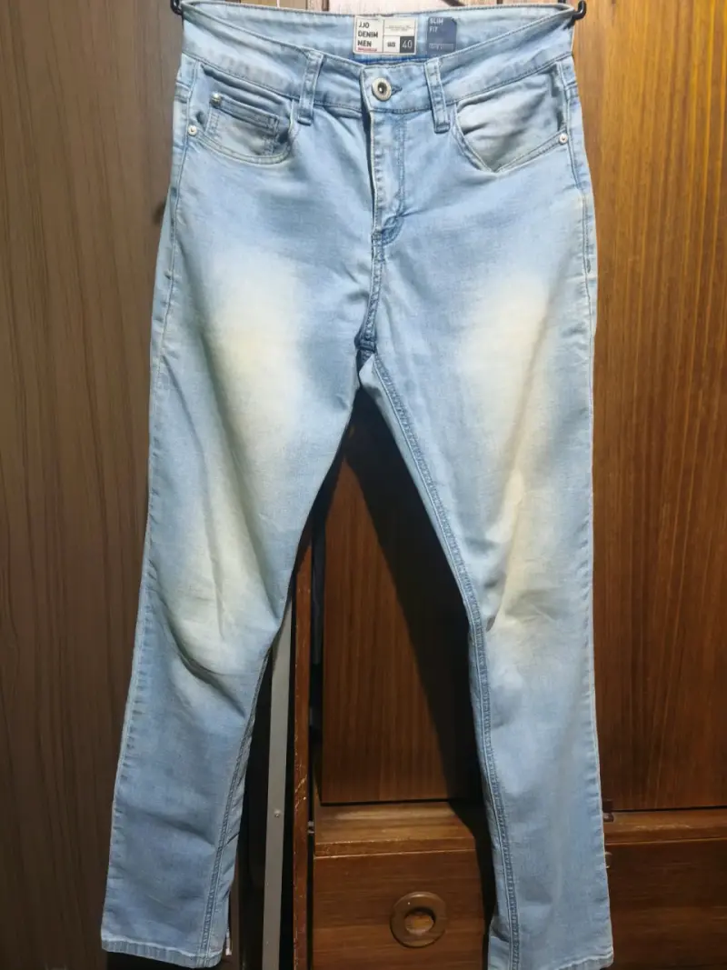 Jeans JJO Hombre Slim Fit celeste Talla 40 - 1