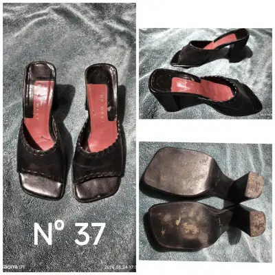 Sandalias de tacón negro Nine West talla 37 - miniatura 1