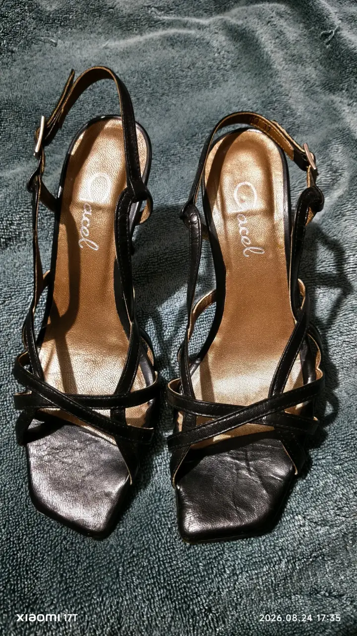 Sandalias de tacón negro para mujer Gacel talla 37 - 2
