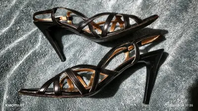 Sandalias de tacón negro para mujer Gacel talla 37 - miniatura 3