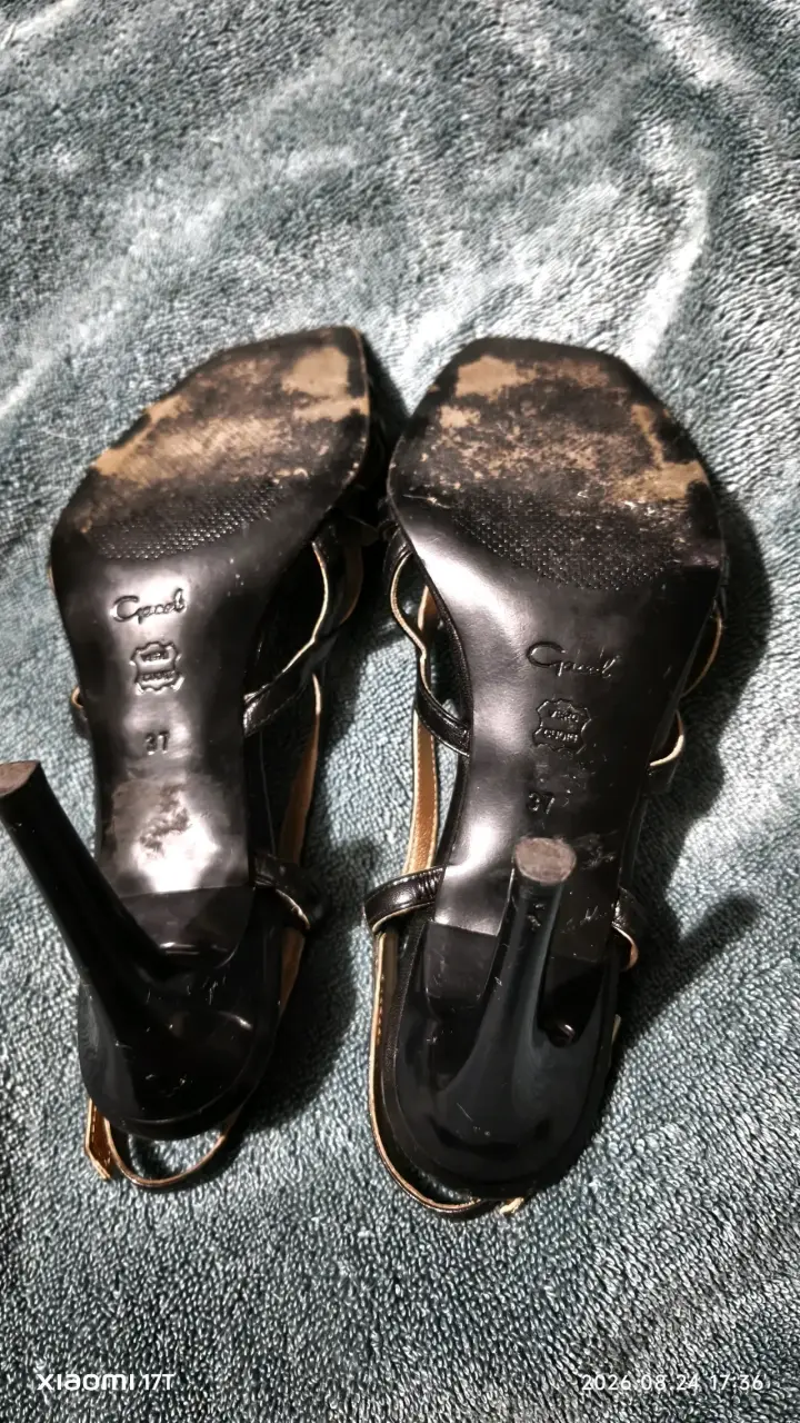 Sandalias de tacón negro para mujer Gacel talla 37 - 4
