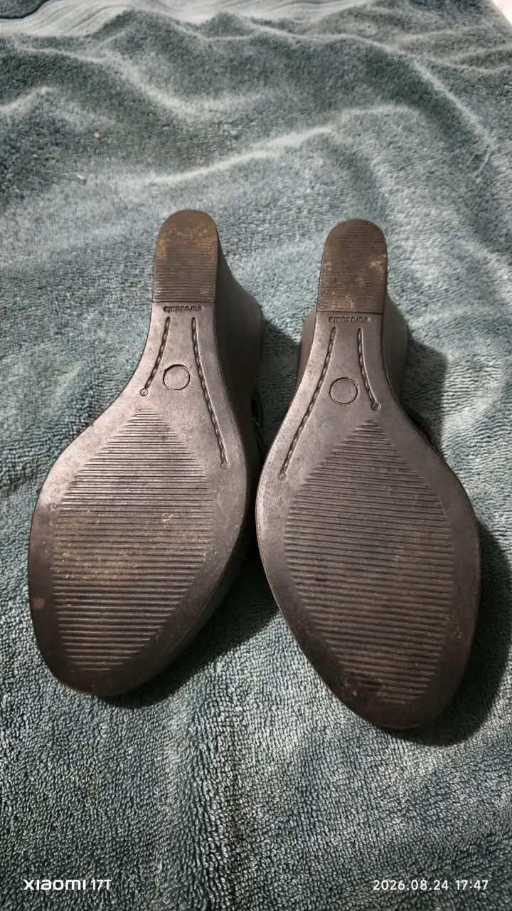 Sandalias de cuña negras Mingo talla 37 - 4