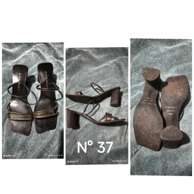 Sandalias de tacón Nine West negras talla 37 - miniatura 1