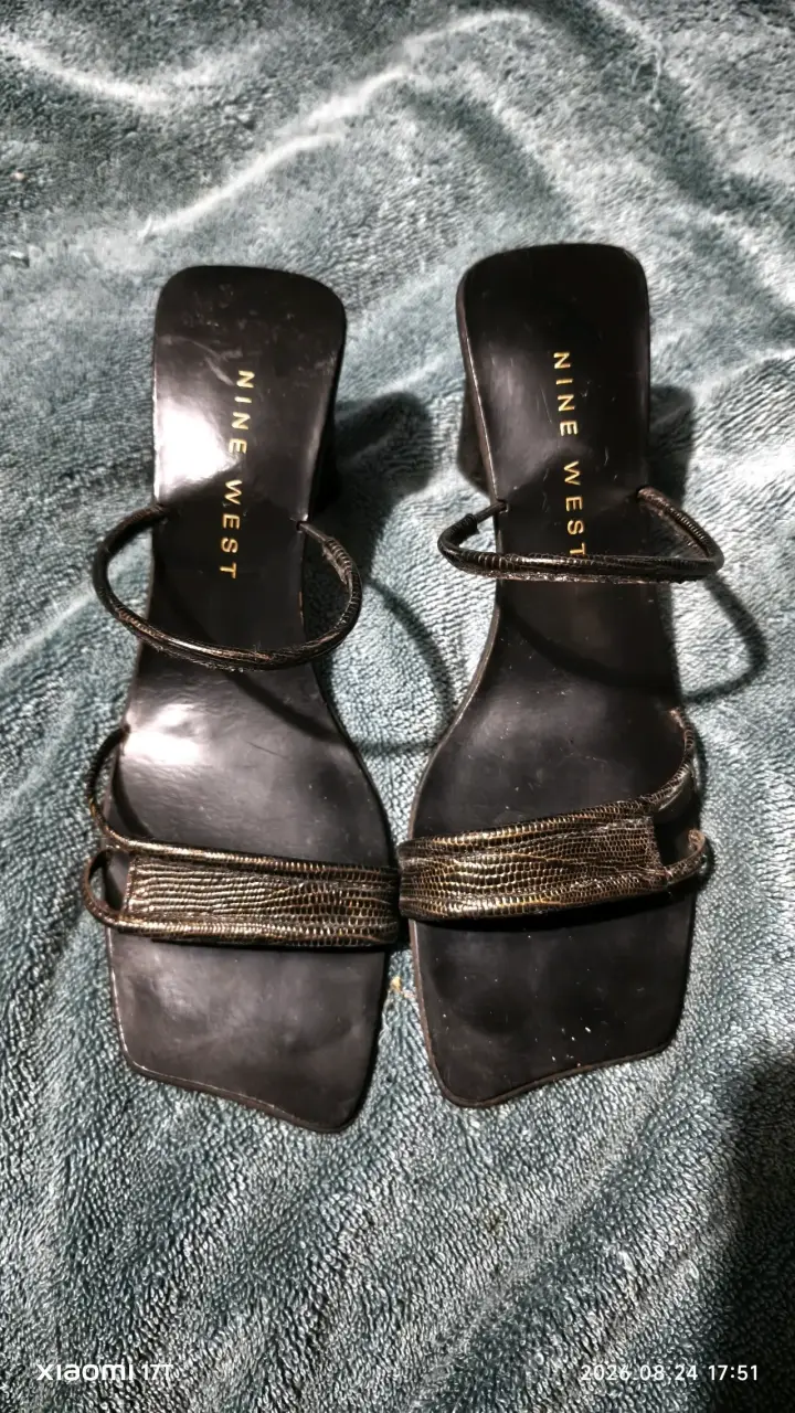 Sandalias de tacón Nine West negras talla 37 - 2