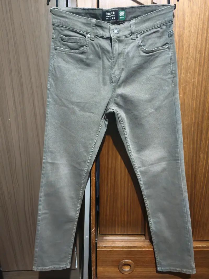 Jeans Foster Hombre Skinny Fit Gris Talla 40 - 1