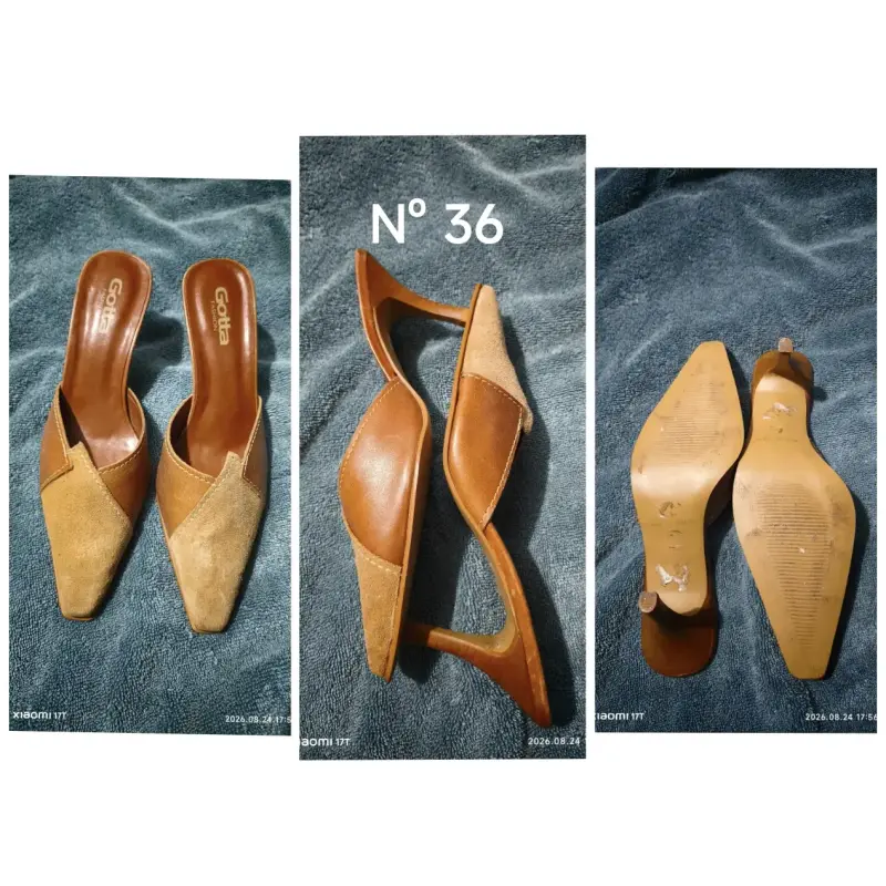 Zapatos de Tacón Gotta Cuero y Gamuza Talla 36 - 1