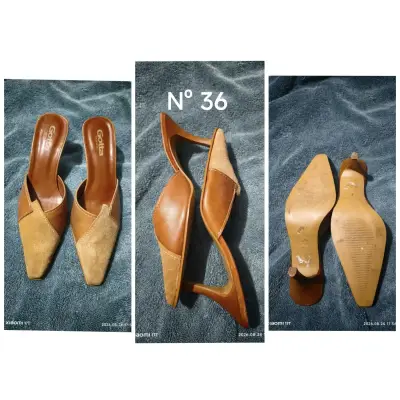 Zapatos de Tacón Gotta Cuero y Gamuza Talla 36 - miniatura 1