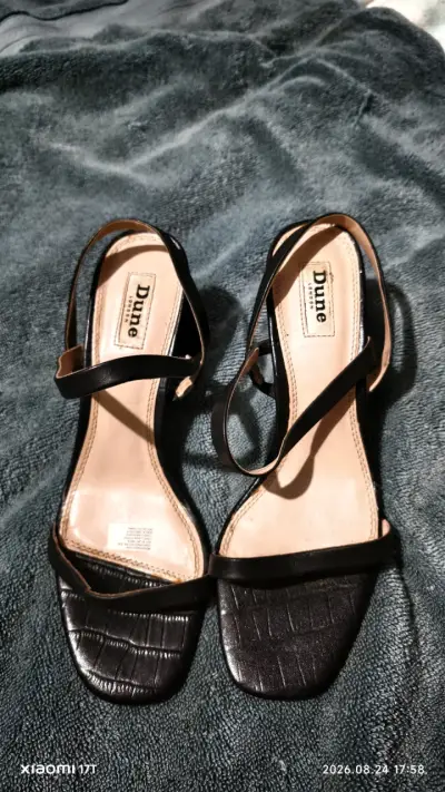 Sandalias de tacón negro Dune talla 38 - miniatura 2