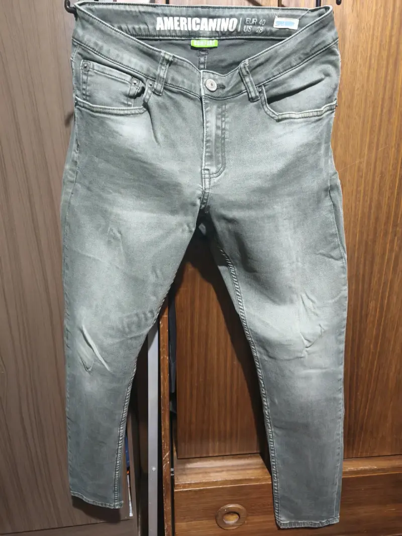 Jeans Americanino Hombre Skinny Verde Talla 40 - 1