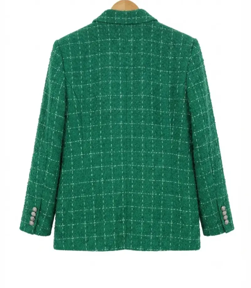 Blazer verde de lana estilo elegante - 2