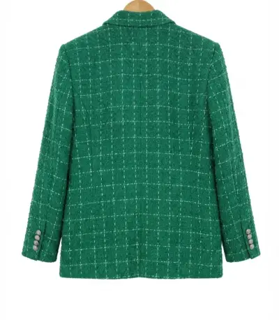 Blazer verde de lana estilo elegante - miniatura 2