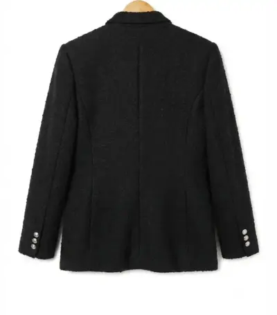 Blazer negro de mujer con botones decorativos - miniatura 2