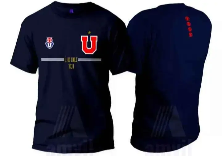 Polera Universidad de Chile Azul, Roja y Negra - 2