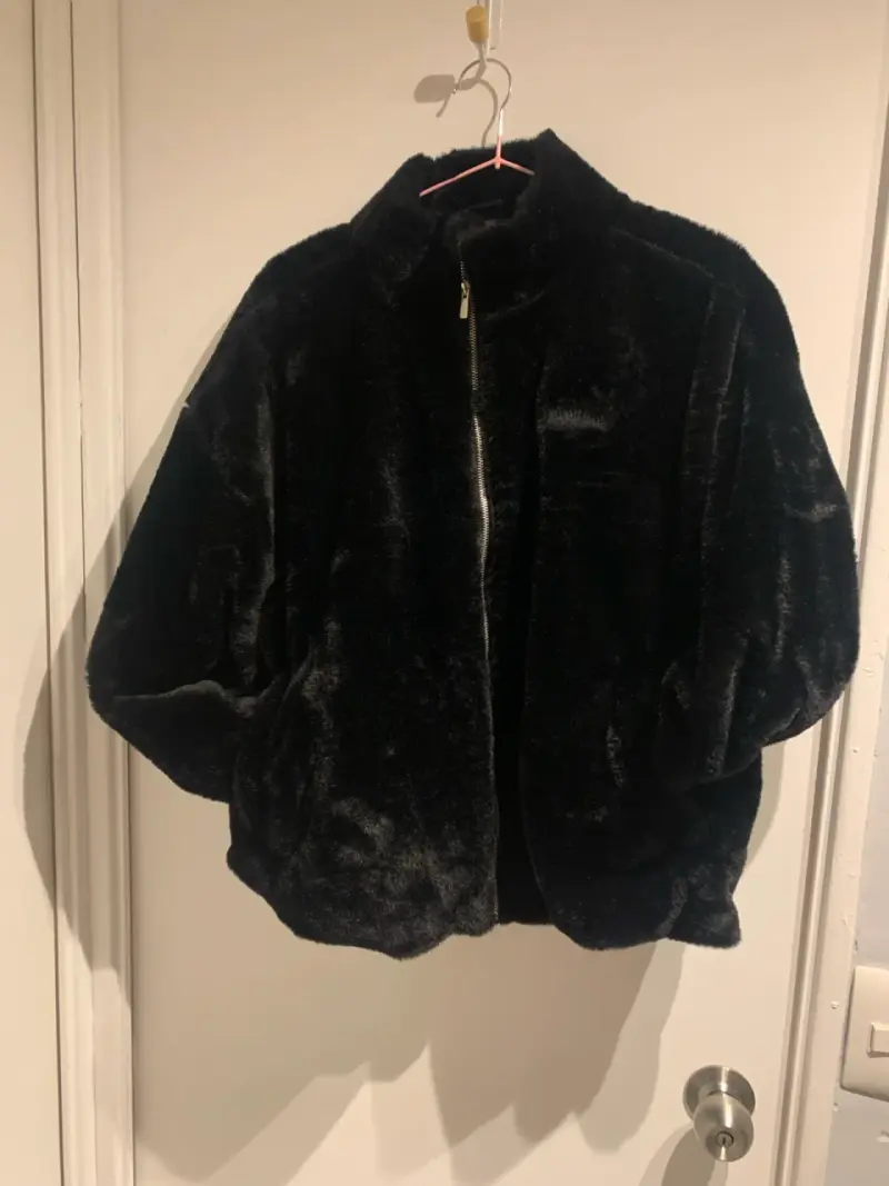 Chaqueta de felpa negra Spalding para invierno - 1