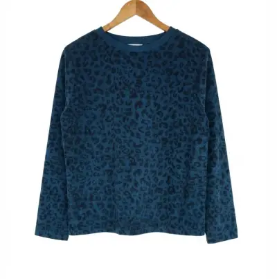 Polerón azul con estampado de leopardo - miniatura 1