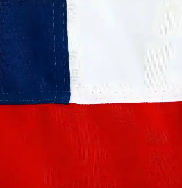Bandera de Chile con estrella bordada - 2