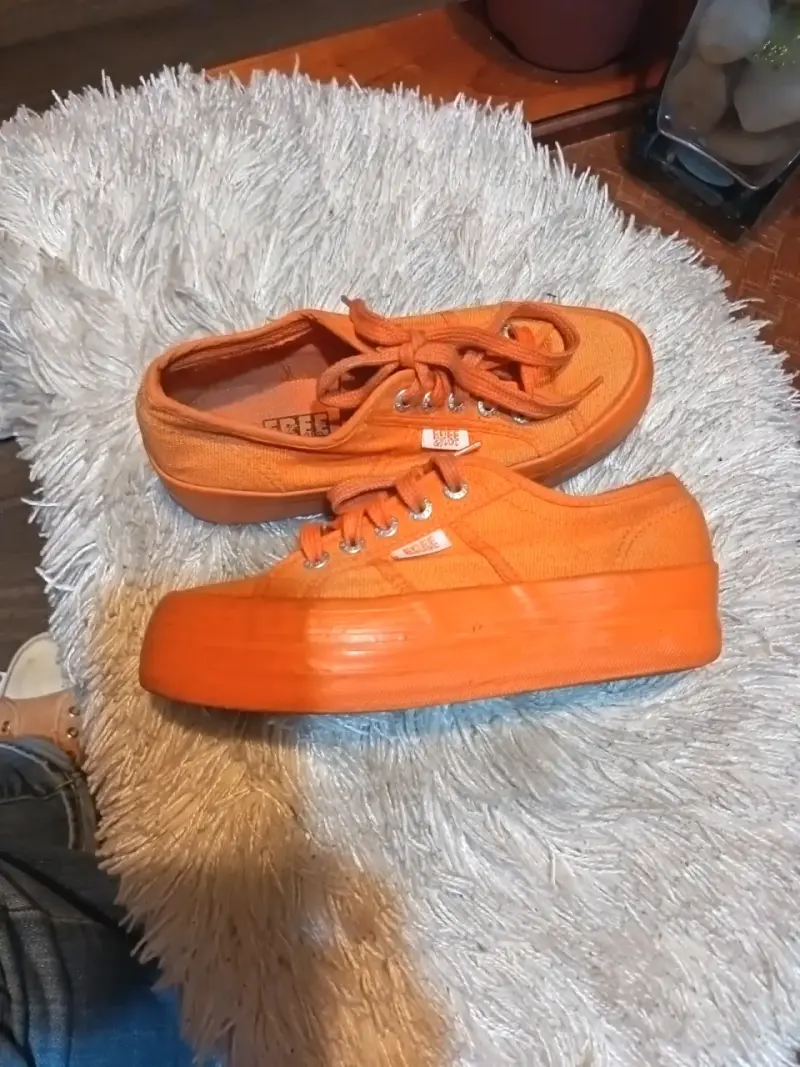 Zapatillas naranjas de lona casuales - 6