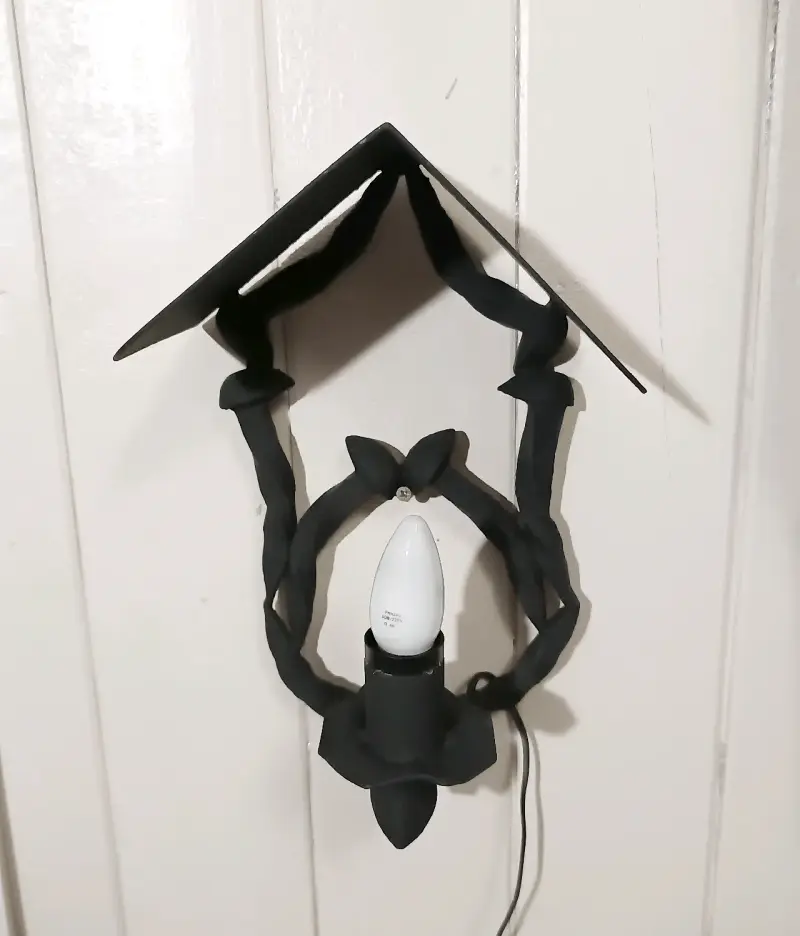 Aplique de pared rústico negro para interiores - 1
