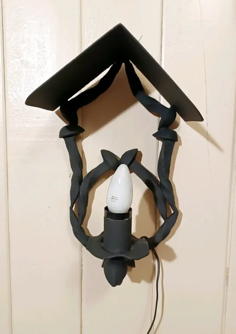 Aplique de pared rústico negro para interiores - 2