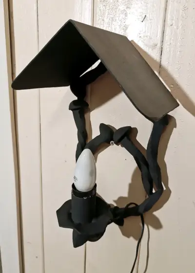 Aplique de pared rústico negro para interiores - miniatura 3