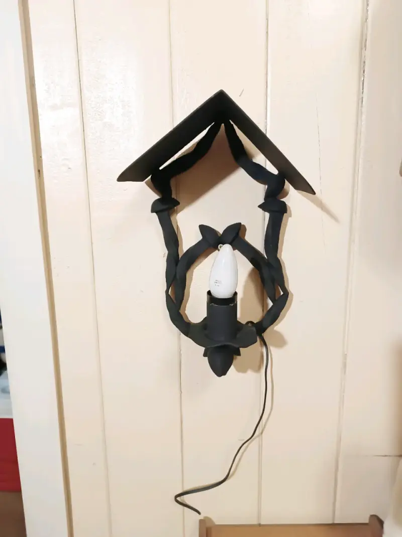Aplique de pared rústico negro para interiores - 4