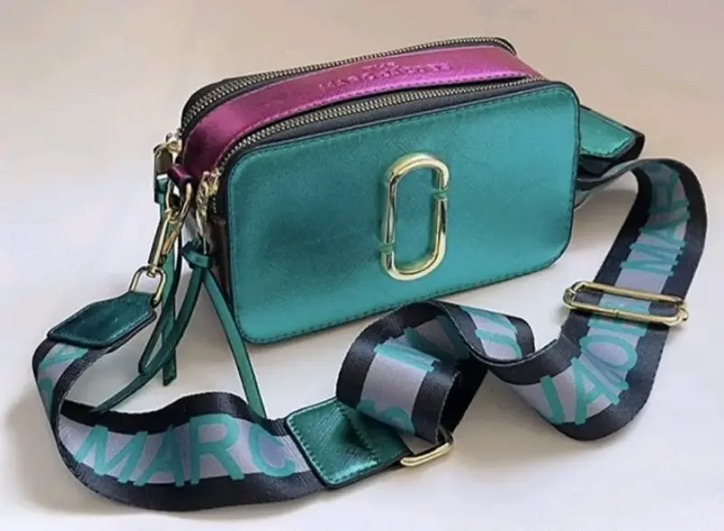 Bolso cruzado Marc Jacobs verde metálico - 3