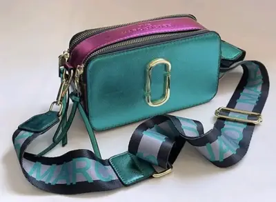 Bolso cruzado Marc Jacobs verde metálico - miniatura 3