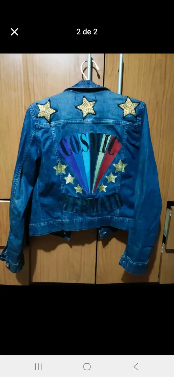 Chaqueta de mezclilla con estrellas doradas Index - 2