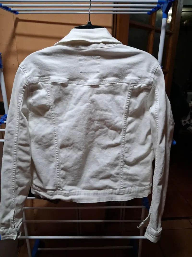 Chaqueta de mezclilla blanca para mujer - 3
