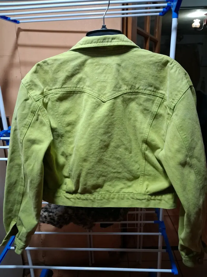 Chaqueta corta verde lima para mujer - 2