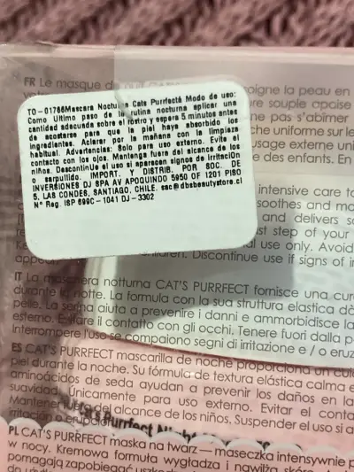 Mascarilla Nocturna Hidratante Tonymoly Cat's Purrfect - miniatura 4