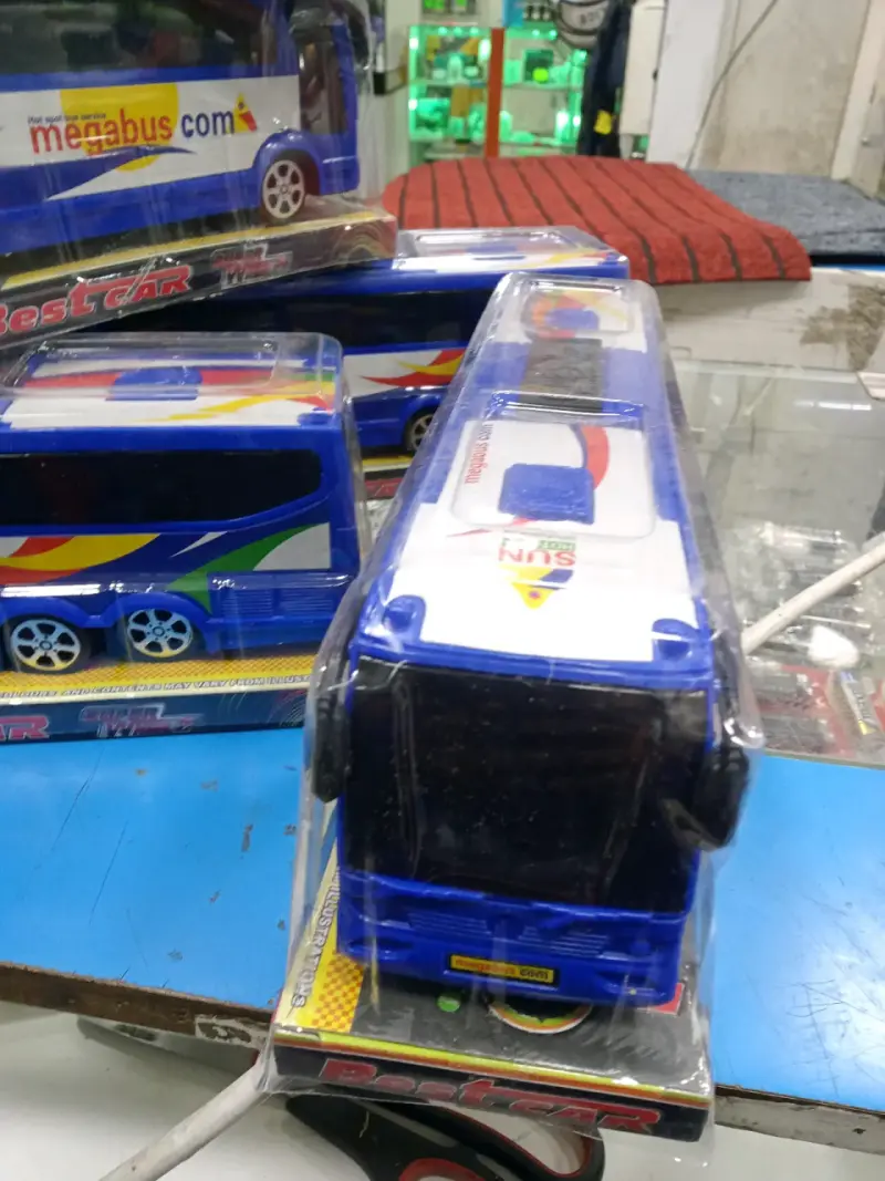 Bus de Juguete Megabus Azul y Rojo - 1