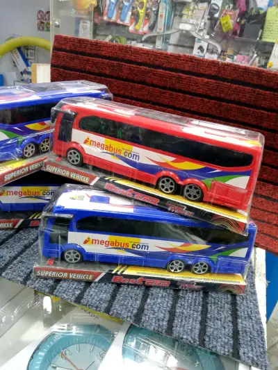 Bus de Juguete Megabus Azul y Rojo - miniatura 2