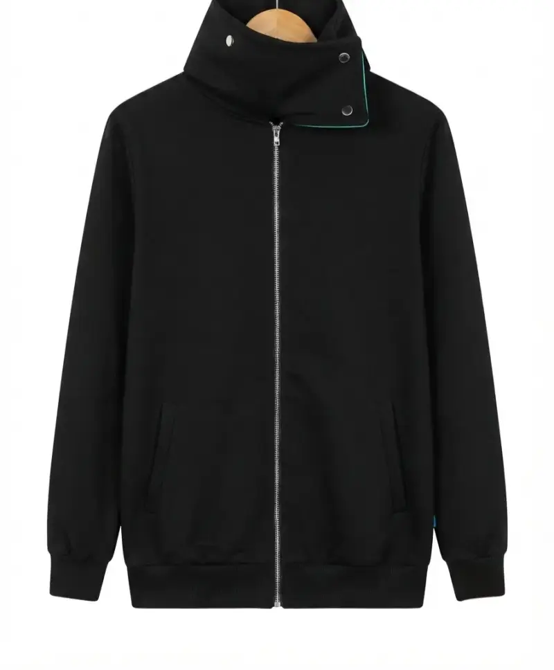 Poleron negro con diseño floral colorido - 5
