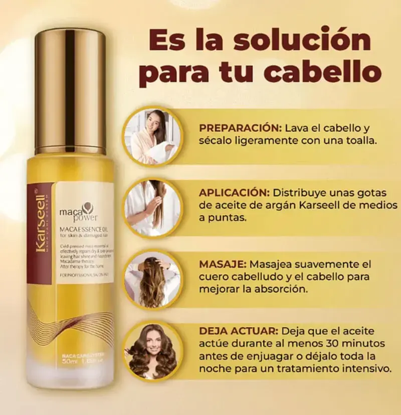 Aceite Esencial de Maca Karseell para Cabello Dañado - 2