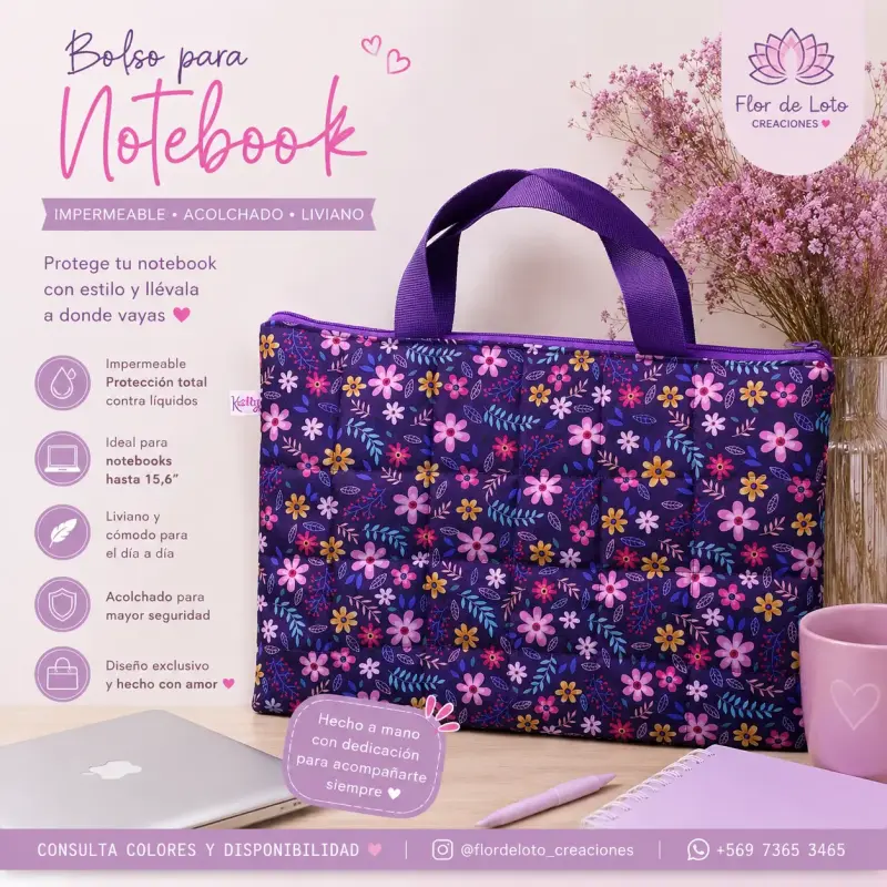 Bolso para notebook impermeable y acolchado