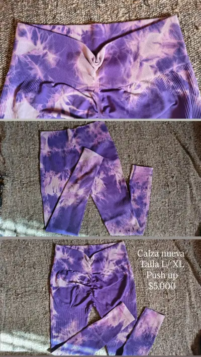 Calzas push up tie-dye moradas L/XL - miniatura 1