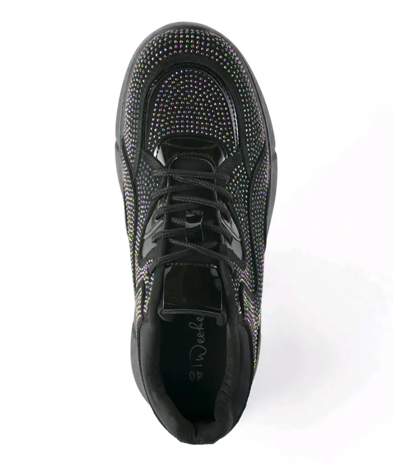 Zapatillas negras con detalles brillantes  mujer - 3