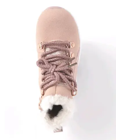 Botines rosados con forro de peluche para niña - miniatura 5