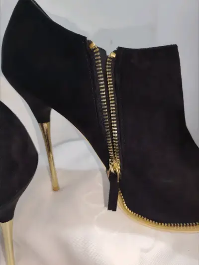 Botines de tacón alto negro - miniatura 1