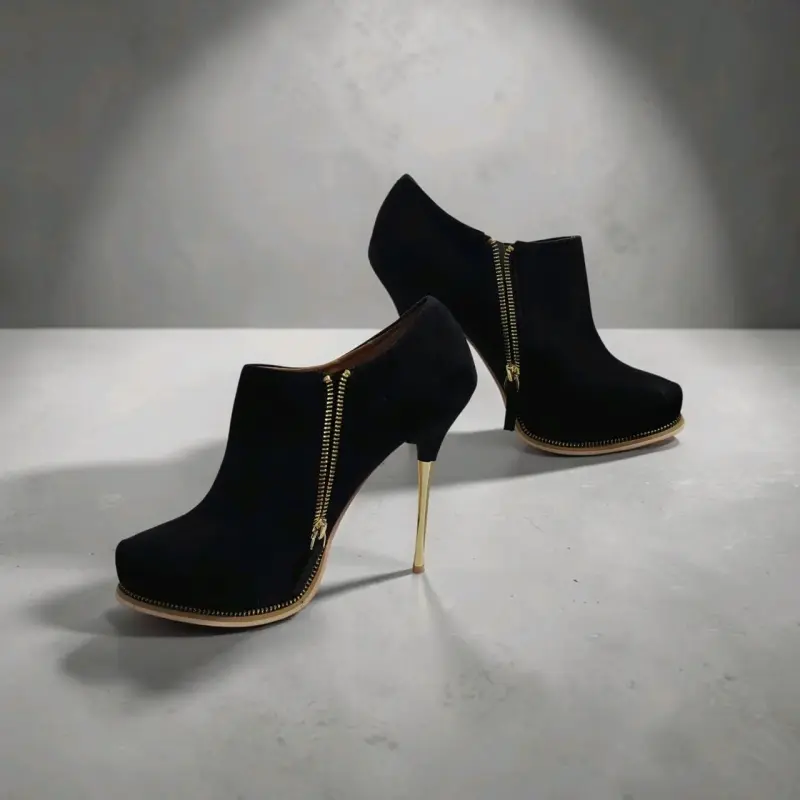 Botines de tacón alto negro - 3