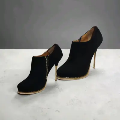 Botines de tacón alto negro - miniatura 4