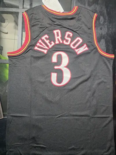 Camiseta NBA Sixers Allen Iverson 1997-98 Negra - miniatura 2