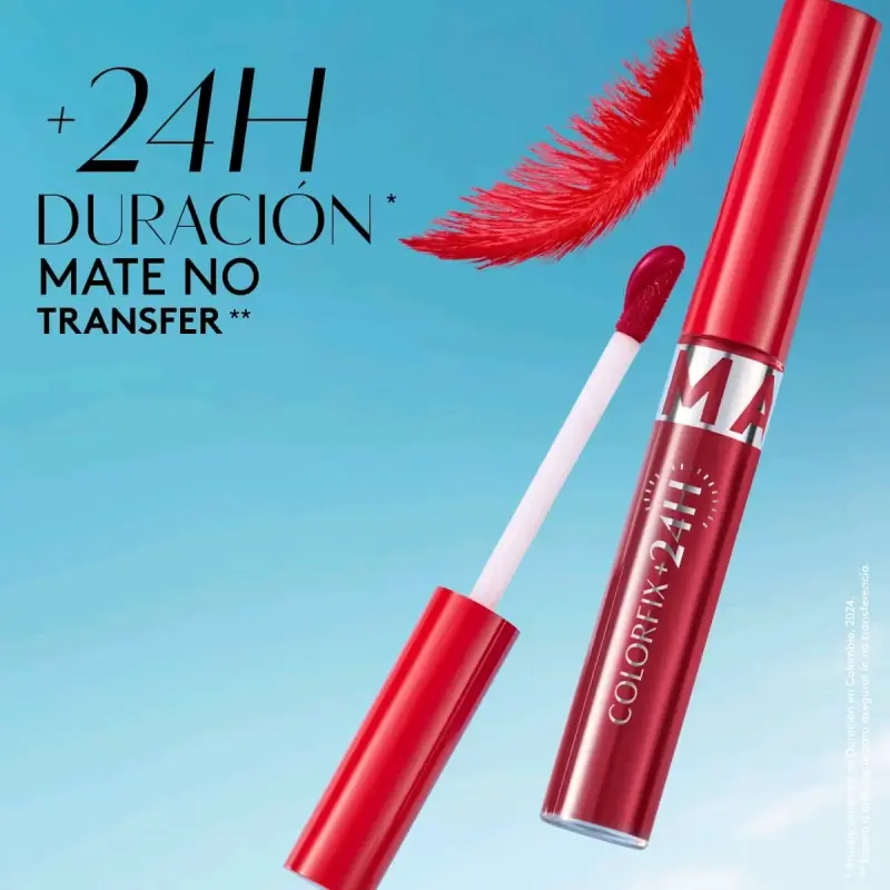 Labial líquido mate rojo vintage 24H - 2