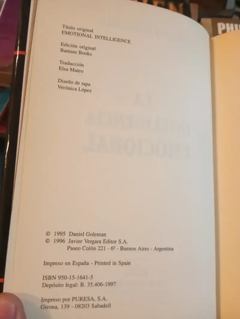 Libro La Inteligencia Emocional de Daniel Goleman - 6