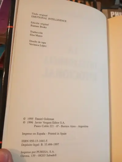 Libro La Inteligencia Emocional de Daniel Goleman - miniatura 6