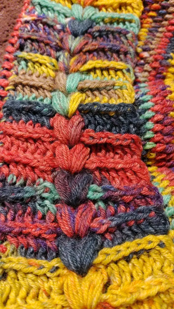 Gorro tejido a mano multicolor para invierno - 3